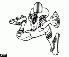 Joueur courrant avec le ballon en main, Football américain