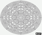 Mandala comme une étoile ou un cercle en marguerite