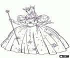 La Reine des Fées avec une superbe robe, couronne et baguette magique