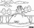 Princesse à la terrasse du jardin du palais