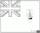 Drapeau de Sainte-Hélène, territoire britannique d'outre-mer dans l'océan Atlantique Sud