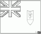Drapeau d'Anguilla, territoire britannique d’outre-mer de la Caraïbe 