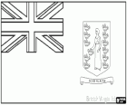 Drapeau de les Îles Vierges britanniques, territoire britannique d'outre-mer des Caraïbes