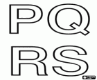Lettres majuscules P, Q, R et S