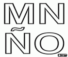 Lettres majuscules M, N, Ñ et O