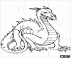 Puzzle de dragon sur le sol
