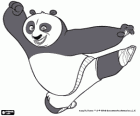 Po, le panda géant fan de Kung Fu, à la formation pour devenir un maître guerrier