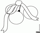 Boules de Noël avec un ruban attaché