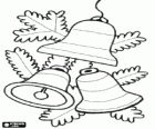 Cloches de Noël avec des feuilles