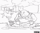 L'Âne va consoler son ami Shrek qui est très triste
