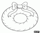 Couronne de Noël avec le ruban pour décorer