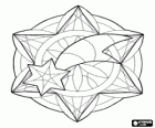 Mandala de Noël avec l'étoile de Bethléem