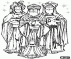 Mages avec leurs dons et leurs élégantes robes