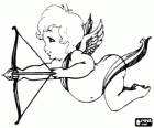 Cupidon tirant une flèche à l'arc
