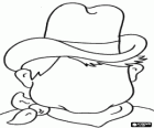 Tête de cow-boy pour dessiner le visage