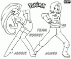 Le criminel Team Rocket est formé par Jessie, James et Meowth et dirigé par Giovanni