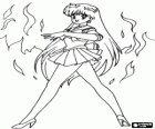 Rei Hino ou Raya Hino se transforme en Sailor Mars