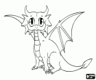 petit dragon avec de grands yeux