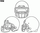 Casque de football américain en blanc pour la décoration