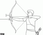 Archer pratique le tir avec arc et flèche