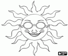Le soleil connu sous le nom de l'étoile roi avec des lunettes de soleil