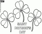 17 de mars. Fête de la Saint-Patrick est la célébration de la culture irlandaise. Trèfles utilisé comme un symbole de l'Irlande