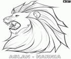 Le lion Aslan magique est le personnage central dans les aventures de Le Monde de Narnia