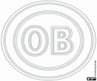 Logo Odense BK, Odense Boldklub ou OB, club de football danois