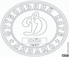 Emblème du FC Dynamo Kiev, équipe de football ukrainien. Futbolni Klub Dynamo Kyïv, nom originel ukrainienne transcrit