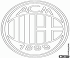 Logo de AC Milan, club de football italien dans la ville de Milan. Associazione Calcio Milan, nom original en italien