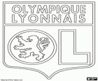 Emblème de Olympique Lyonnais ou OL, club de football français. Olympique Lyonnais, nom original en français