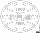 Insigne de Grêmio Foot-Ball Porto Alegrense, connu sous le nom Gremio de Porto Alegre, équipe de football du Brésil