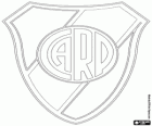 Emblème de CA River Plate, club de sport et équipe de football de Buenos Aires, Argentine