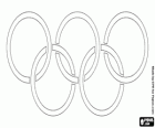 Les anneaux olympiques. Drapeau olympique