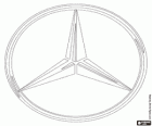 Logo de Mercedes, Mercedes-Benz, marque de véhicules allemande. Étoile à trois branches de Mercedes