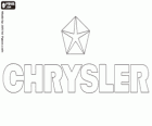 Logo de Chrysler. Marque de voitures des États-Unis