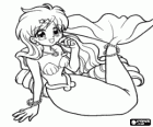 Hanon, la princesse sirène de l'océan Atlantique Sud. Pichi Pichi Pitch Mermaid Melody