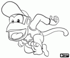 Le chimpanzé Diddy Kong, personnage dans le jeu vidéo Donkey Kong