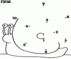 Dessinez un escargot reliant les points 1 à 10