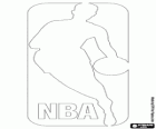 Logo de la NBA, la ligue de basket-ball professionnel aux Etats-Unis d'Amérique