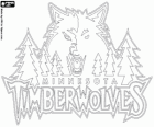 Logo de Minnesota Timberwolves, équipe de la NBA. Division Nord-Ouest, Conférence Ouest 