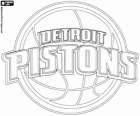 Logo Pistons de Detroit, équipe de NBA. Division Centrale, Conférence Est