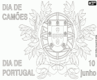 Journée du Portugal, de Camões et des Communautés portugaises à eu lieu le 10 Juin, date anniversaire de la mort de l'écrivain et poète Luis Vaz de Camões en 1580. Armoiries de Portugal