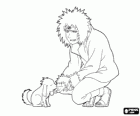 Kiba Inuzuka et son chien et son meilleur ami Akamaru font partie de l'équipe 8