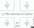 Fête nationale du Québec est célébrée le Juin 24, Saint Jean-Baptiste. Québec est une nation et la province du Canada.