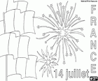 14 juillet, la fête nationale française commémorant la prise de la Bastille le 14 Juillet, 1789