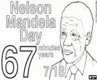 Journée internationale de Nelson Mandela, Juillet 18. Nelson Mandela a lutté pour la justice sociale depuis 67 ans, pouvez commencer avec 67 minutes