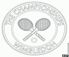 Logo classique de Wimbledon Grand Chelem de tennis du tournoi en Angleterre