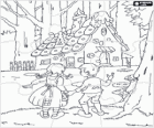 Puzzle de Hansel et Gretel. Dans la forêt il ya une maison très étrange