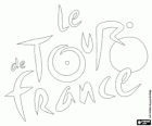 Logo de Le Tour de France, la premier et plus célèbre compétition de cyclisme en étapes dans le monde qui a lieu pendant trois semaines en France
